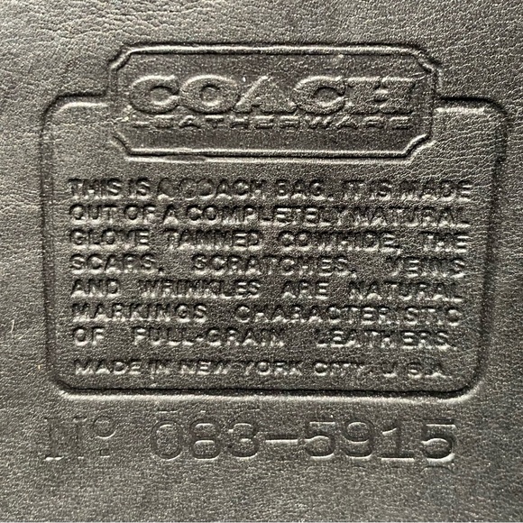 COACH 1973 Vintage Classic Black Leather Crossbody Bag Laptop Briefcase Valise - Picture 7 of 12